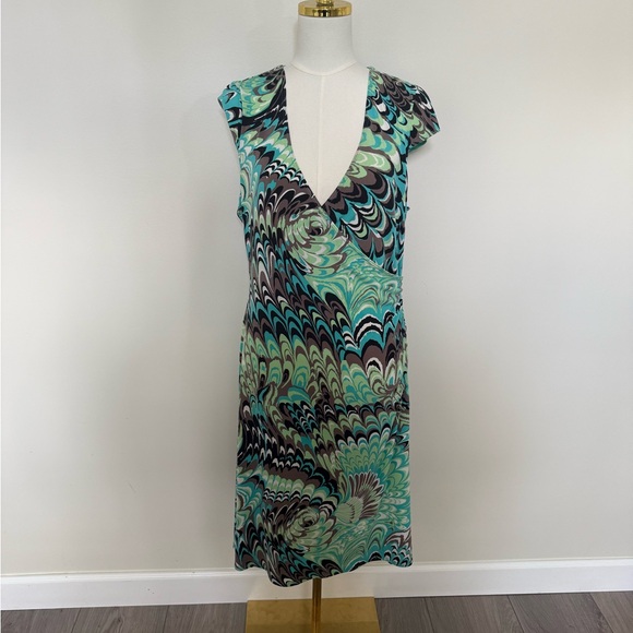 Vintage Laundry By Shelli Segal Teal Dress - Picture 1 of 5